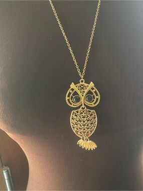 Sarah Coventry Owl Necklace-1970s